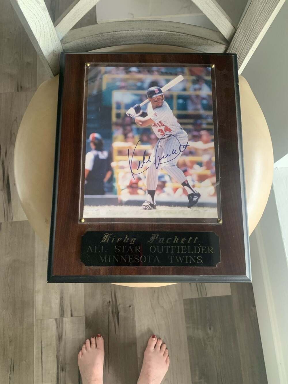 Kirby Puckett Autographed Minnesota Twins All Star Outfielder Plaque with COA